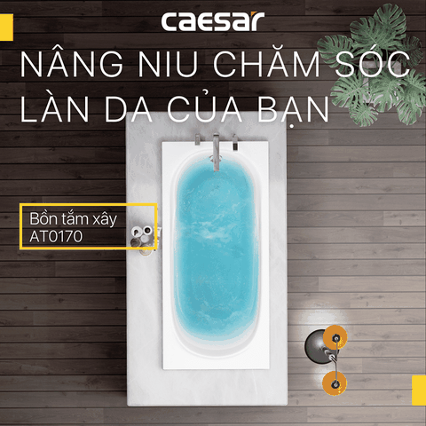 Bồn tắm dài Caesar AT0170 dài 1m7 loại xây