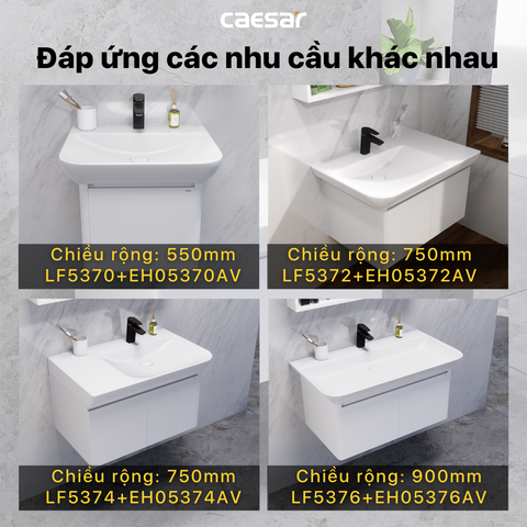 Bộ Lavabo tủ Caesar LF5374 + EH05374AV