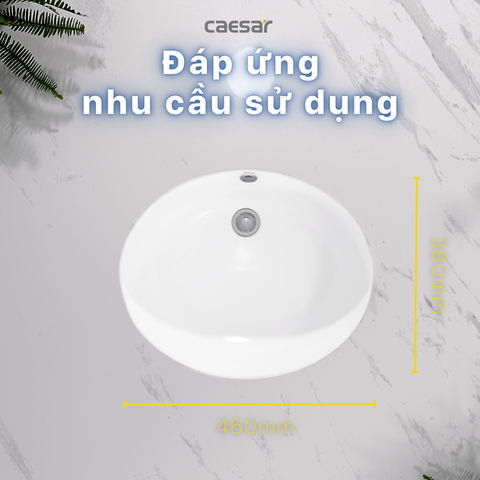 Lavabo chậu rửa mặt Caesar L5113 âm bàn
