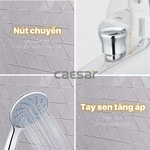 Vòi sen tắm nóng lạnh Caesar S123C