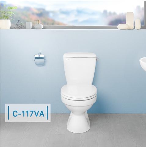 Bồn cầu 2 khối INAX C-117VA xả gạt nắp thường (C117VA)