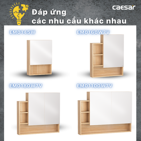 Tủ gương Caesar EM0160W7V