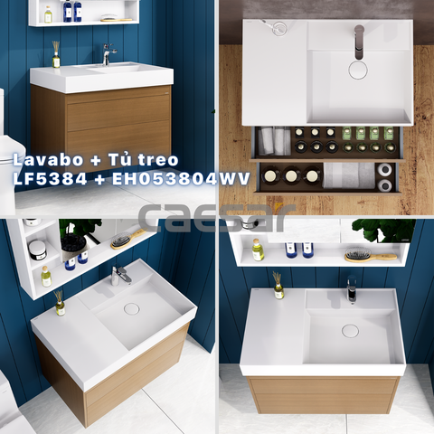 Bộ Lavabo tủ Caesar LF5384 + EH05384DWV