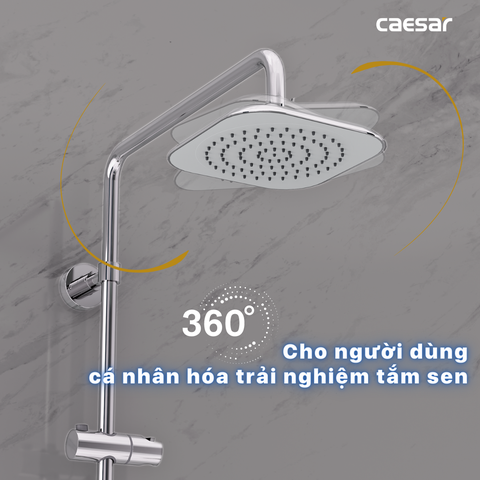 Thân cây sen tắm đứng nóng lạnh Caesar BS125