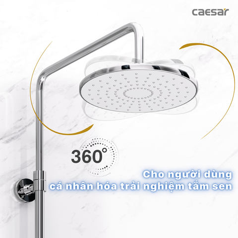 Thân cây sen tắm đứng nóng lạnh Caesar BS126