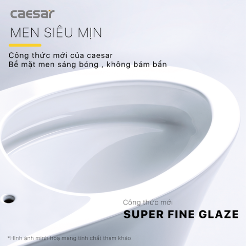 Bồn Cầu CAESAR CD1342 2 Khối Nắp Êm