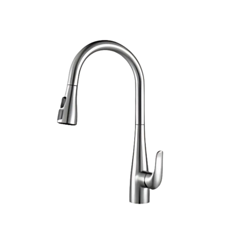 Vòi chậu rửa chén Luxta L-3219C nóng lạnh dây rút  inox 304