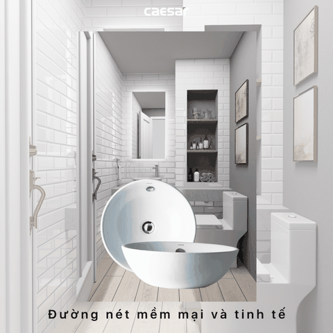 Lavabo chậu rửa mặt Caesar L5215 đặt bàn
