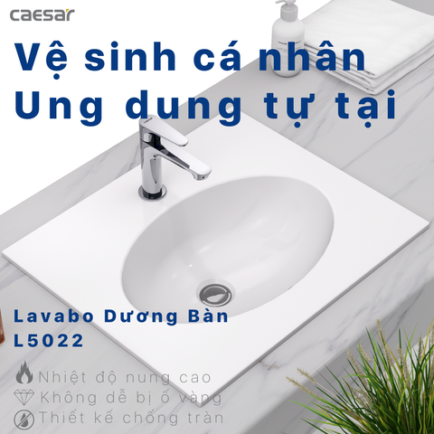 Chậu Rửa Lavabo Dương Bàn CAESAR L5022