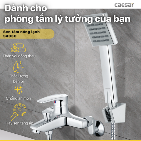 Vòi sen tắm nóng lạnh Caesar S403C