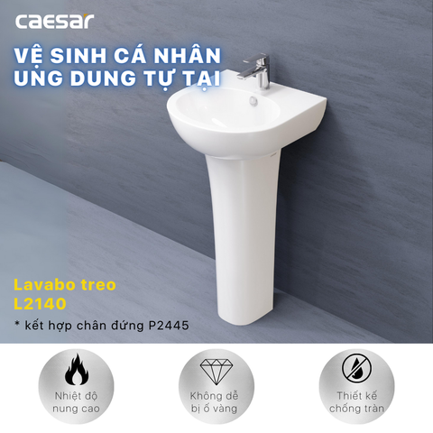 Lavabo chậu rửa mặt Caesar L2140 treo tường