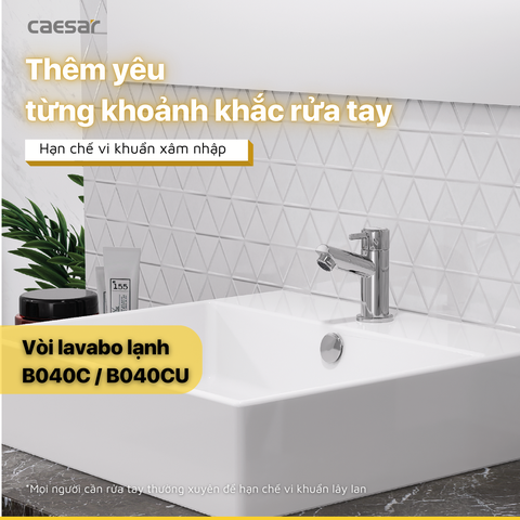 Vòi lavabo chậu rửa mặt Caesar B040C nước lạnh