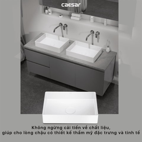 Lavabo chậu rửa mặt Caesar LF5254 đặt bàn