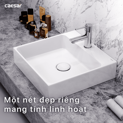 Lavabo chậu rửa mặt Caesar LF5255 đặt bàn