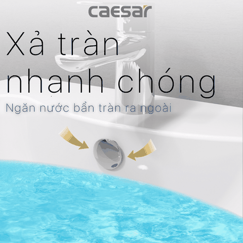 Lavabo chậu rửa mặt Caesar L2150S treo tường chân dài