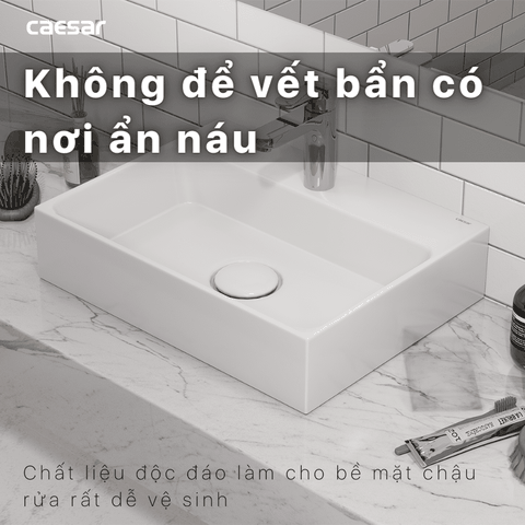Lavabo chậu rửa mặt Caesar LF5259 đặt bàn
