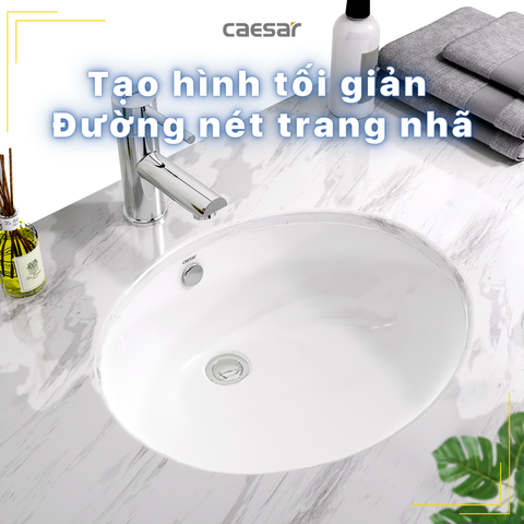 Lavabo chậu rửa mặt Caesar L5115 âm bàn