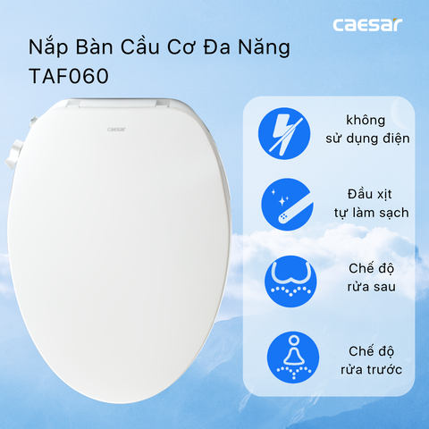 Bồn cầu 1 khối Caesar CD1374 nắp rửa cơ TAF060