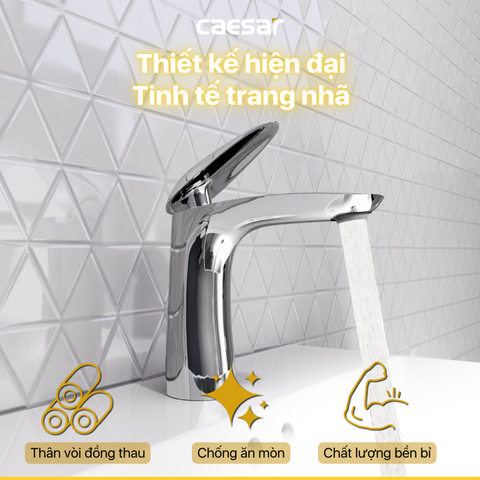 Vòi lavabo chậu rửa mặt Caesar B170CU nóng lạnh