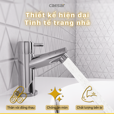 Vòi lavabo chậu rửa mặt Caesar B040C nước lạnh