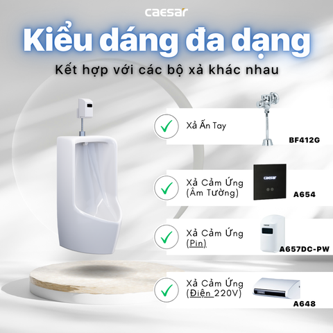 Bồn tiểu nam Caesar U0282 treo tường