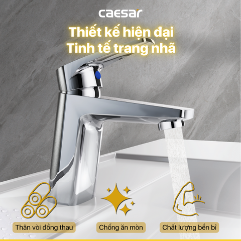 Vòi lavabo chậu rửa mặt Caesar B119C nước lạnh