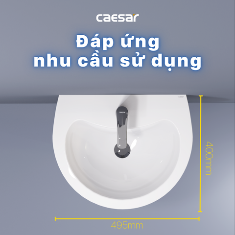 Lavabo chậu rửa mặt Caesar L2150S treo tường