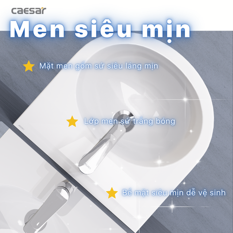 Lavabo chậu rửa mặt Caesar L2140 treo tường