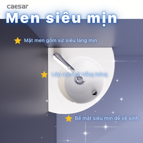 Lavabo chậu rửa mặt Caesar L2014 treo góc