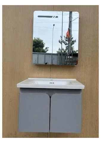 Bộ Tủ Lavabo Nhôm Tổ Ong TNN5601 (Xám)