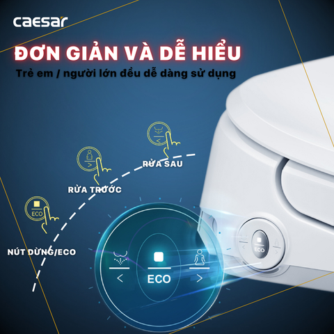 Nắp Bồn Cầu Điện Tử Caesaer TAF710H