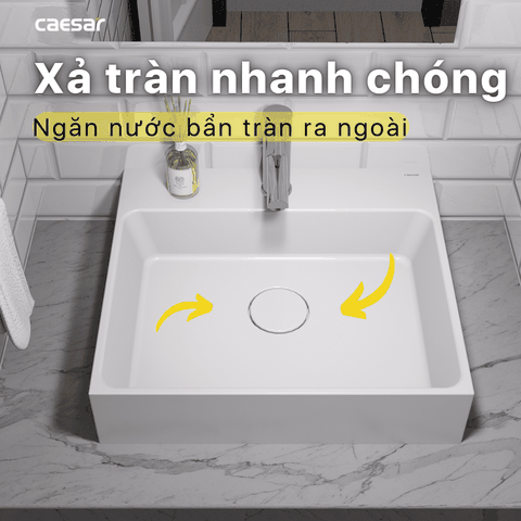 Lavabo chậu rửa mặt Caesar LF5253 đặt bàn