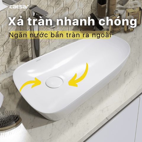 Lavabo chậu rửa mặt Caesar LF5260 đặt bàn