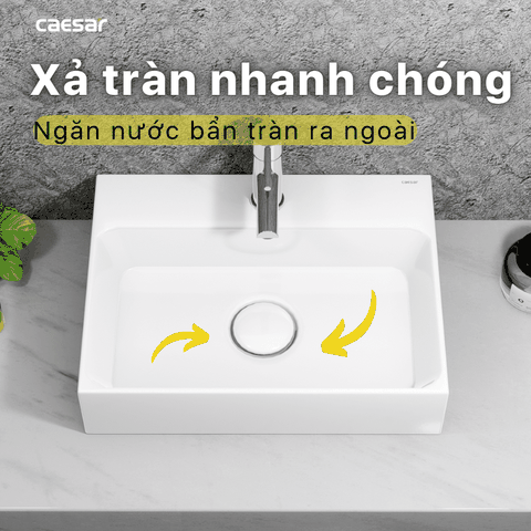 Lavabo chậu rửa mặt Caesar LF5259 đặt bàn
