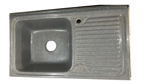 Chậu Rửa Chén Đá Honorcy 1 Hộc 1 Cánh Xám Muối Tiêu 8648