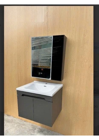 Bộ Tủ Lavabo Inox Cao Cấp TNN 2600 (Xám) 6 Tấc