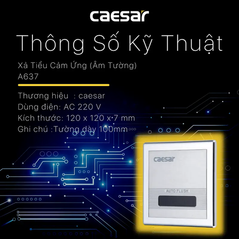 Xả tiểu Caesar A637 cảm ứng từ