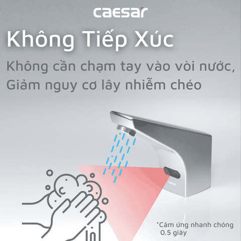 Vòi lavabo chậu rửa mặt Caesar A912 nước lạnh cảm ứng