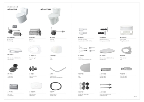 Bồn cầu 1 khối INAX AC-900VRN Aqua Ceramic (AC900VRN)