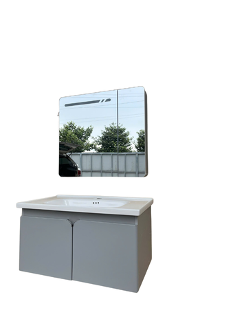 Bộ Tủ Lavabo Nhôm Tổ Ong TNN5801 (Xám) 8 Tấc