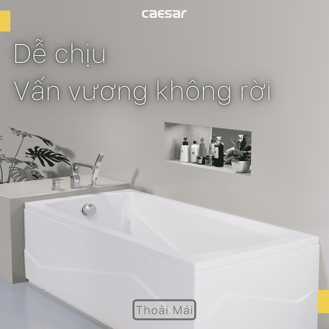 Bồn tắm dài Caesar AT0670L(R) dài 1m7 loại chân yếm