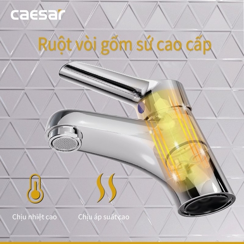Vòi sen gắn bồn tắm Caesar AS111C nóng lạnh