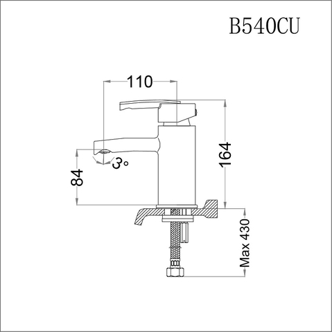 Vòi lavabo chậu rửa mặt Caesar B540CU nóng lạnh