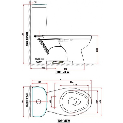 Bồn cầu 2 khối American Standard Winplus+ VF-2397S3 nắp rửa cơ Slim 3 (CSCFA650)