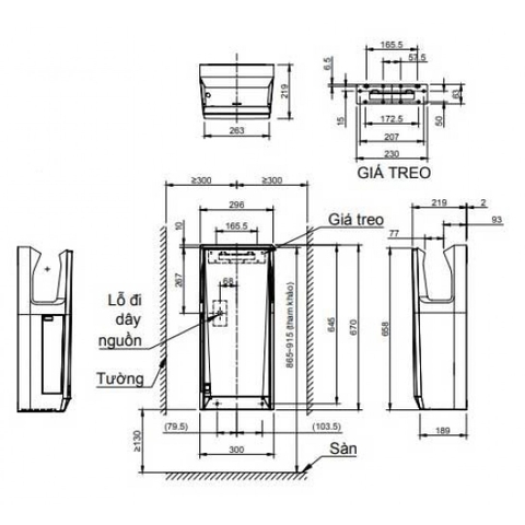 Máy sấy tay INAX JT-2162 cảm ứng tự động (JT2162)