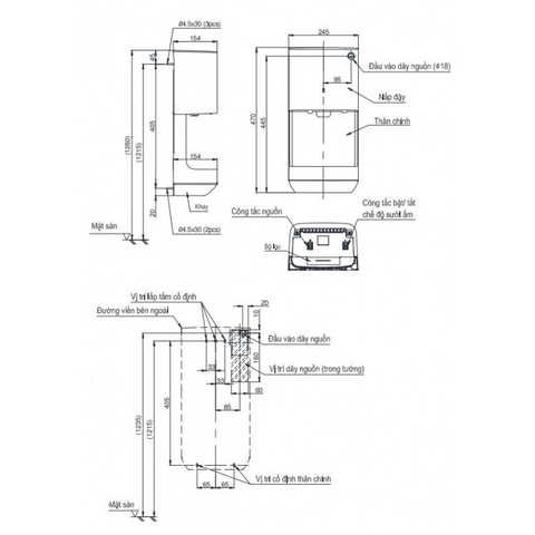 Máy sấy tay TOTO TYC322W tốc độ cao