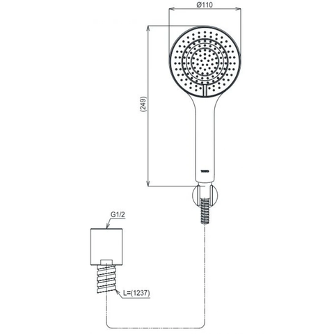 Tay Sen TOTO TBW09010V Massage 3 Chế Độ