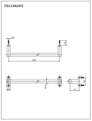 Thanh Vắt Khăn TOTO TS113A2V2