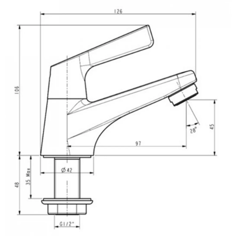 Vòi lavabo chậu rửa mặt American Standard WF-T601 nước lạnh