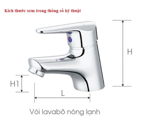 Vòi lavabo chậu rửa mặt Caesar B382CP/CU nóng lạnh